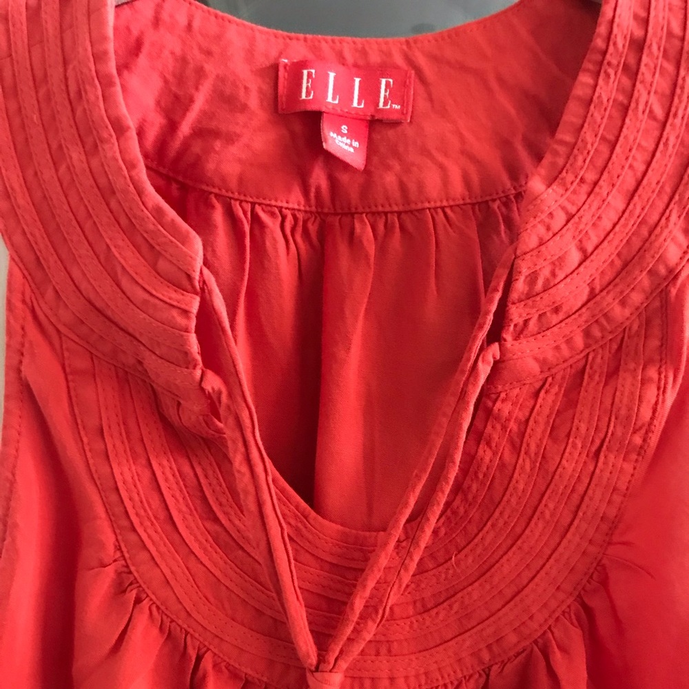 Orange sleeveless tank blouse - Picture 3 of 4